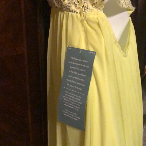 Super Cute Yellow and Silver Prom Dress - Picture 6 of 6
